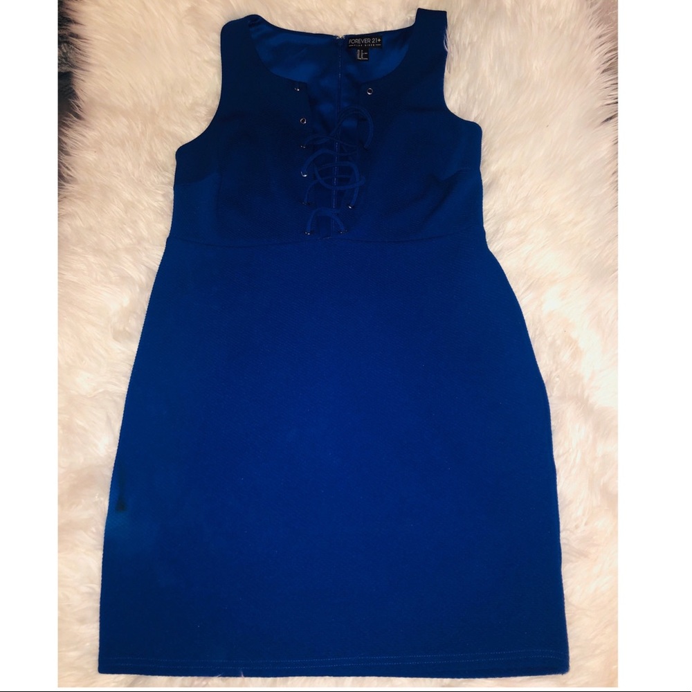 Blue mini dress